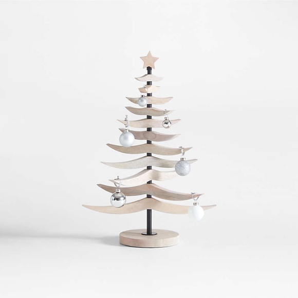 Crate&Barrel Other - Crate&Barrel - Tannenbaum 25" Whitewashed Wood Christmas Tree